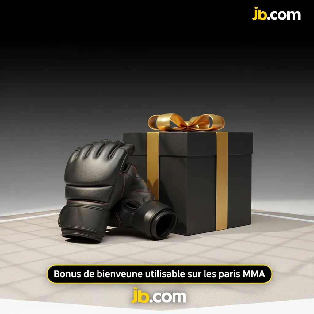 Visuel promo MMA: bonus de bienvenue 100% premier dépôt en pari gratuit; lire conditions.