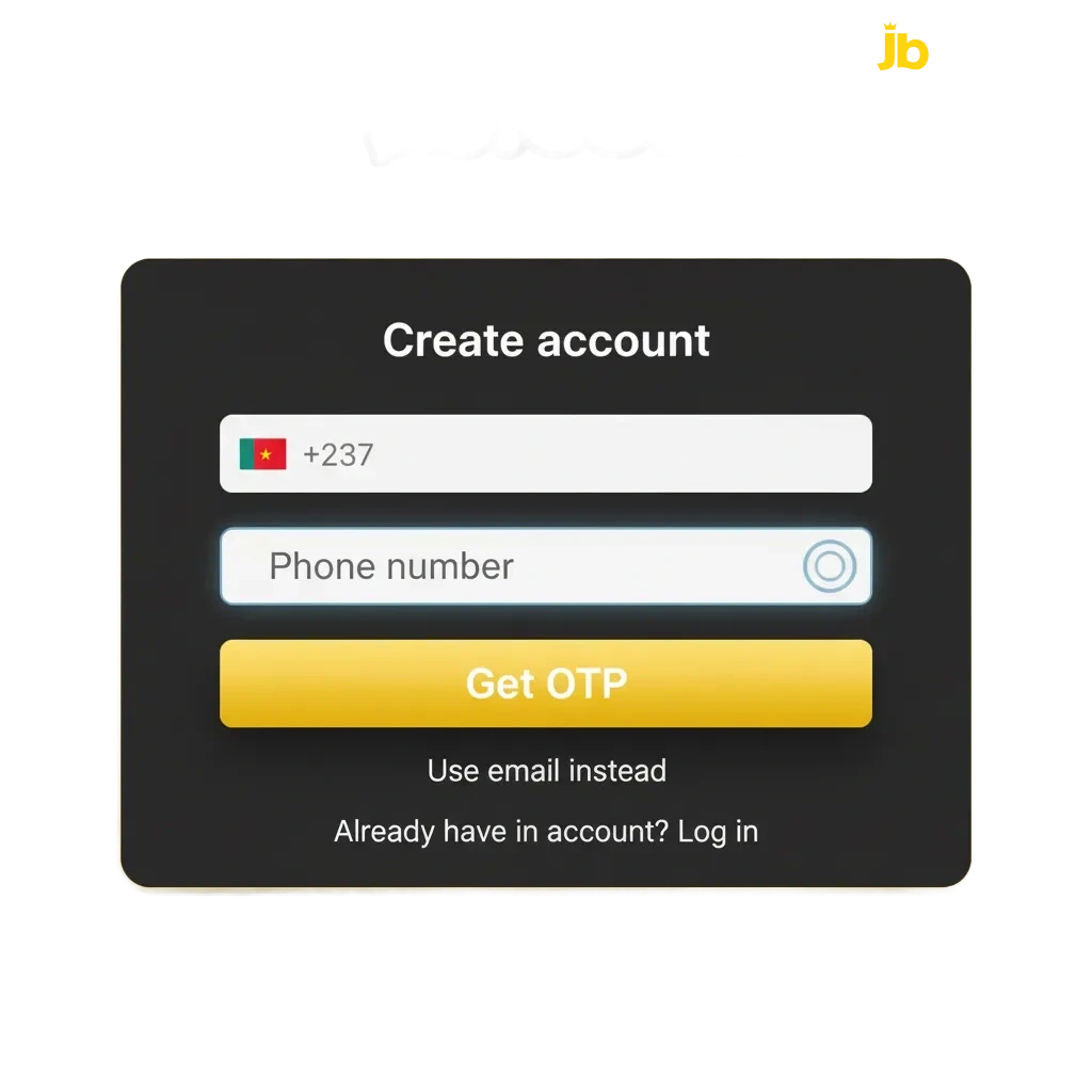 Bannière JB Casino Cameroun: inscription, connexion, vérification, dépôts XAF, app/web, support 24/7, bonus 120% + 100 tours