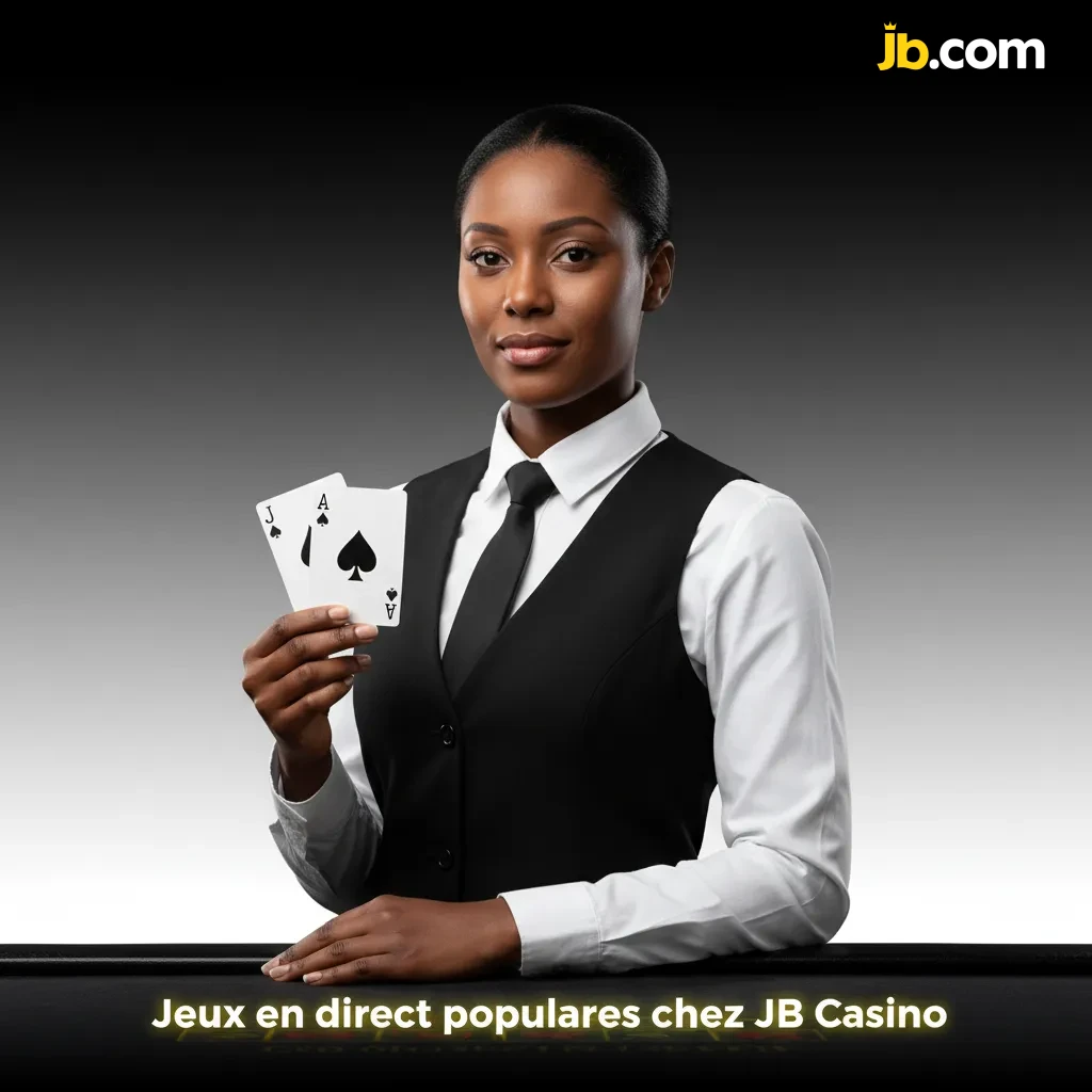 Jeux en direct populaires JB Casino: chat francophone, multiplicateurs; Roulette, Blackjack, Baccarat, Crazy Time.
