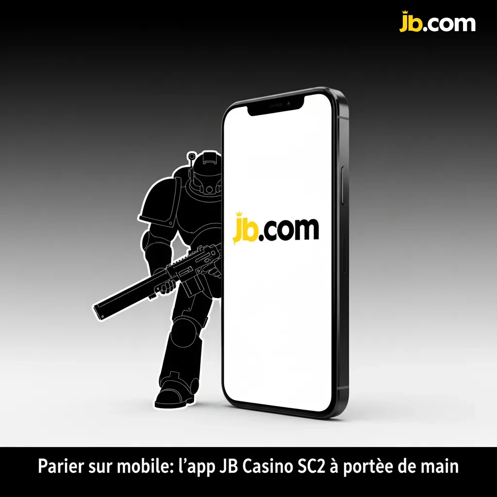 Smartphone avec l’app JB Casino: interface légère, paris SC2 en live, dépôts via MTN MoMo et Orange Money.