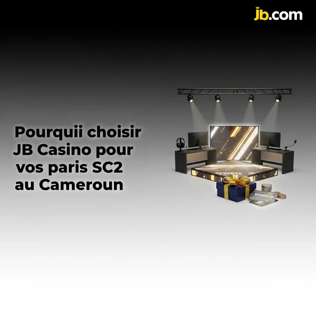 Bannière JB Casino: paris SC2 au Cameroun, bonus 120% + 100 FS, paiements MTN/Orange Money, app mobile et support 24/7.
