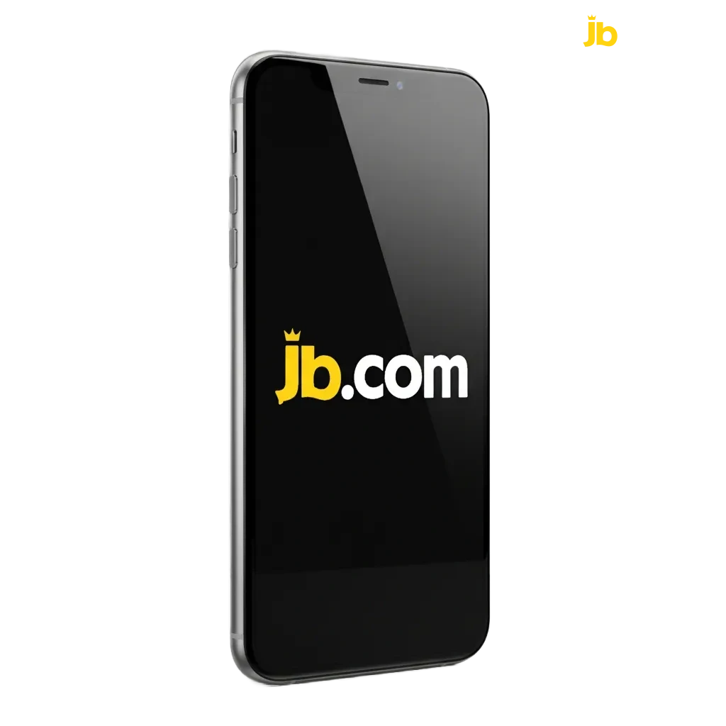 iPhone avec l’app JB Casino iOS pour le Cameroun, bouton Télécharger et bonus 120% + 100 FS